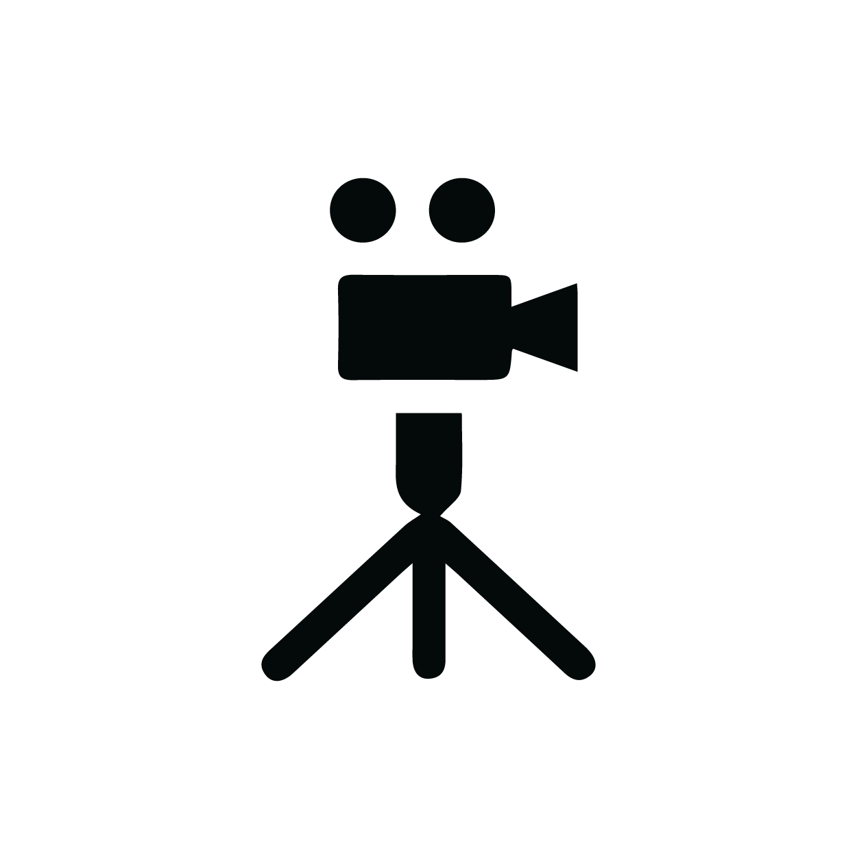 Icon mit Kamera auf Stativ für "Videoüberwachung"