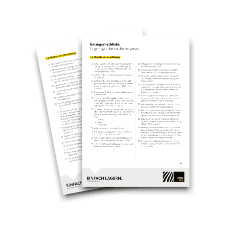 Mockup der Umzugscheckliste von Zebrabox