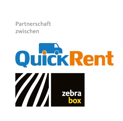 Logo der Partnerschaft von Quickrent und Zebrabox