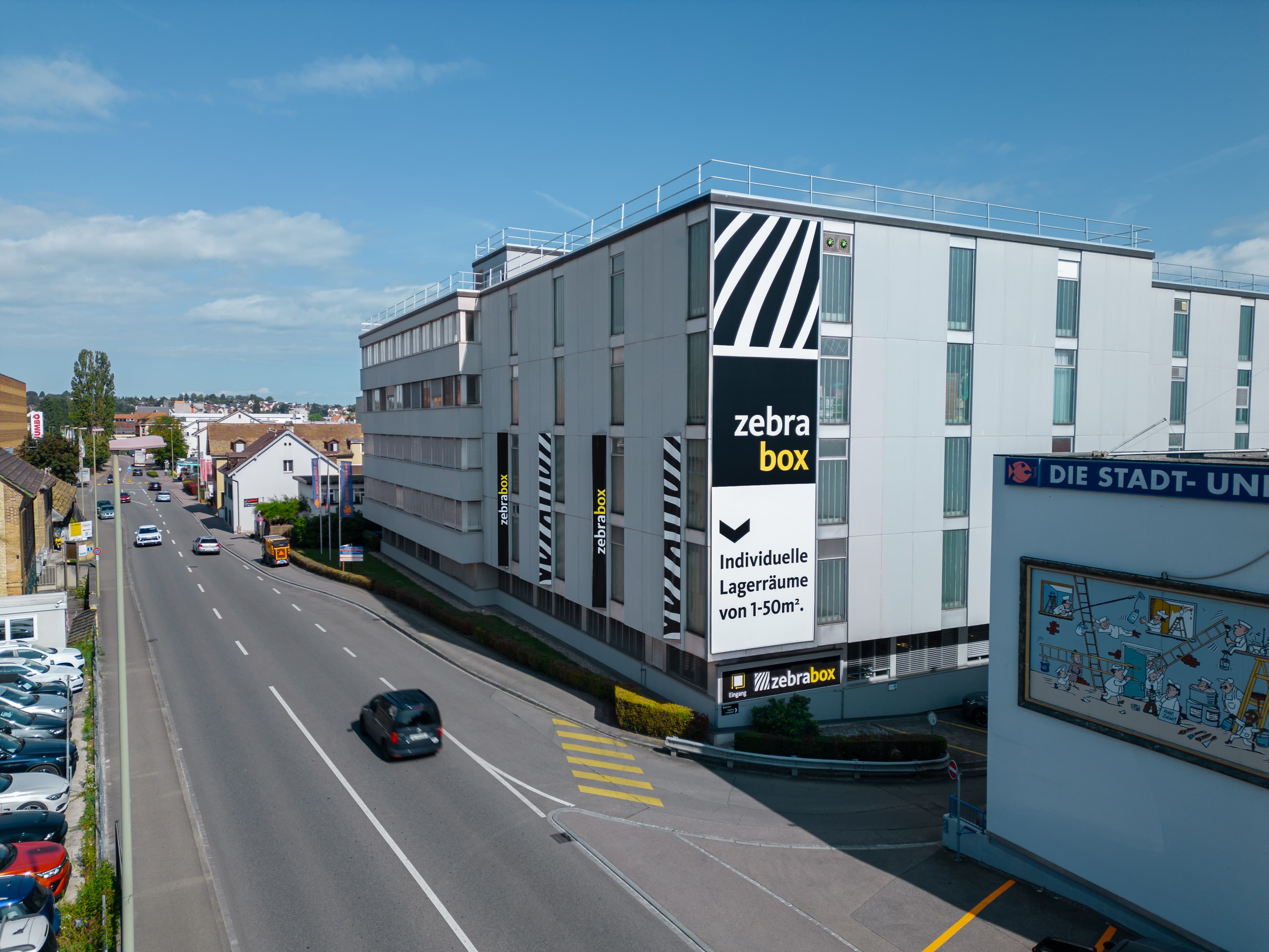 Zebrabox Basel-Allschwil Aussenaufnahme Gebäude