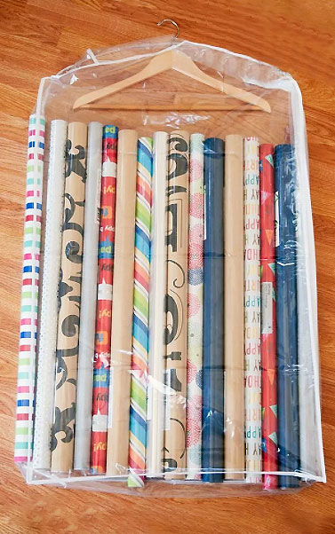 Store wrapping paper gently