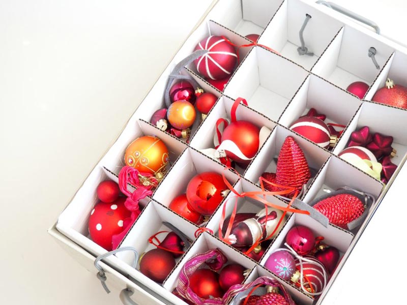 Store Christmas baubles safely