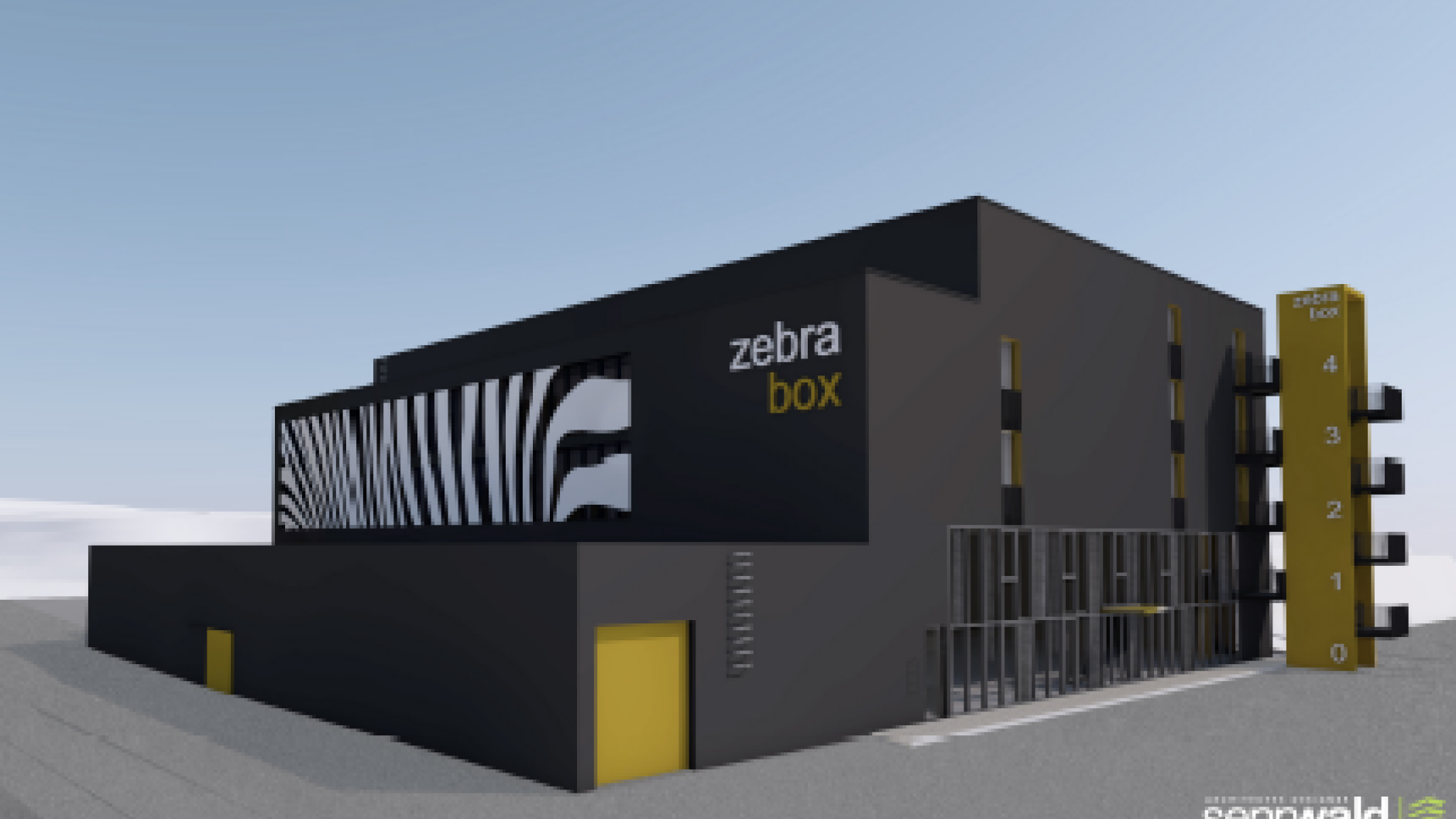 Mockup of the Zebrabox site in Bussigny